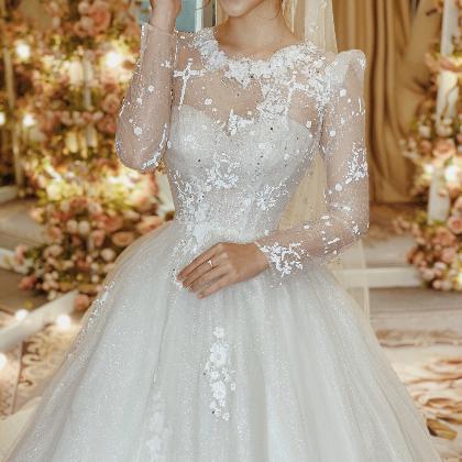 VÁY CƯỚI THIẾT KẾ CAO CẤP DÀI TAY SANG TRỌNG FAIRYTALE BRIDAL