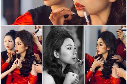 MJUSTUDIO MAKE UP CÔ DÂU TONE ĐỎ SANG CHẢNH