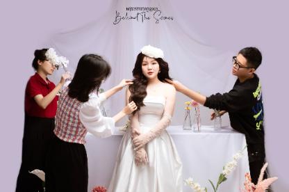 hẬU TRƯỢNG CHỤP ẢNH CƯỚI CONCEPT HOA BY MJU STUDIO