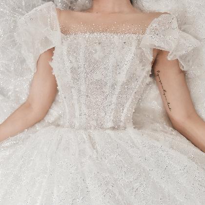 VÁY CƯỚI TRỄ VAI THIẾT KẾ CAO CẤP| FAIRYTALE BRIDAL