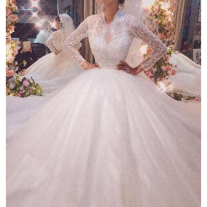VÁY CƯỚI DÀI TAY THIẾT KẾ CAO CẤP BY FAIRYTALE BRIDAL